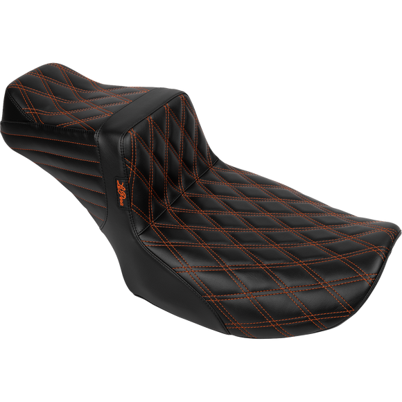 Le Pera Tailwhip Daddy Long Legs Seat Burnt Orange Double Diamond Stitch FLH/FLT '23-'25