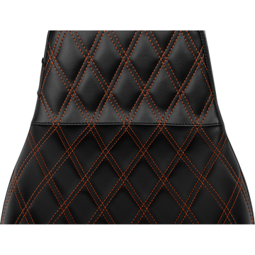 Le Pera Tailwhip Daddy Long Legs Seat Burnt Orange Double Diamond Stitch FLH/FLT '23-'25