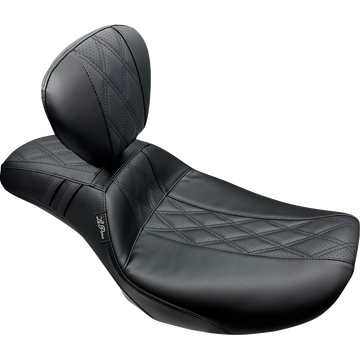 Le Pera Outcast Daddy Long Legs Seat w/ Backrest GT2 Inlay FLH/FLT '23-'25