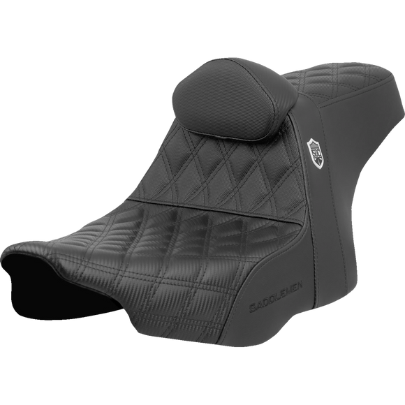 Saddlemen Pro Series Sdc Performance Seat Lattice Stitch Gripper w/ Backrest FLH/FLT '23-'24
