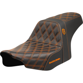 Saddlemen Pro Series Sdc Performance Seat Orange Stitching W/O Backrest FLT/FLH '23-'24