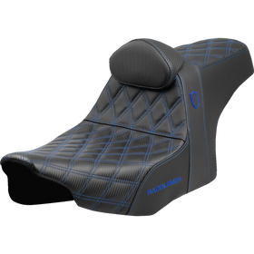 Saddlemen Pro Series Sdc Performance Seat Blue Stitching w/ Backrest FLT/FLH '23-'25