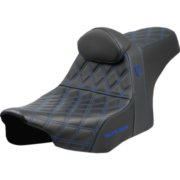 Saddlemen Pro Series Sdc Performance Seat Blue Stitching w/ Backrest FLT/FLH '23-'25