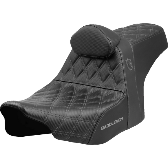 Saddlemen Pro Series Sdc Performance Seat Gray Stitching w/ Backrest FLT/FLH '23-'25
