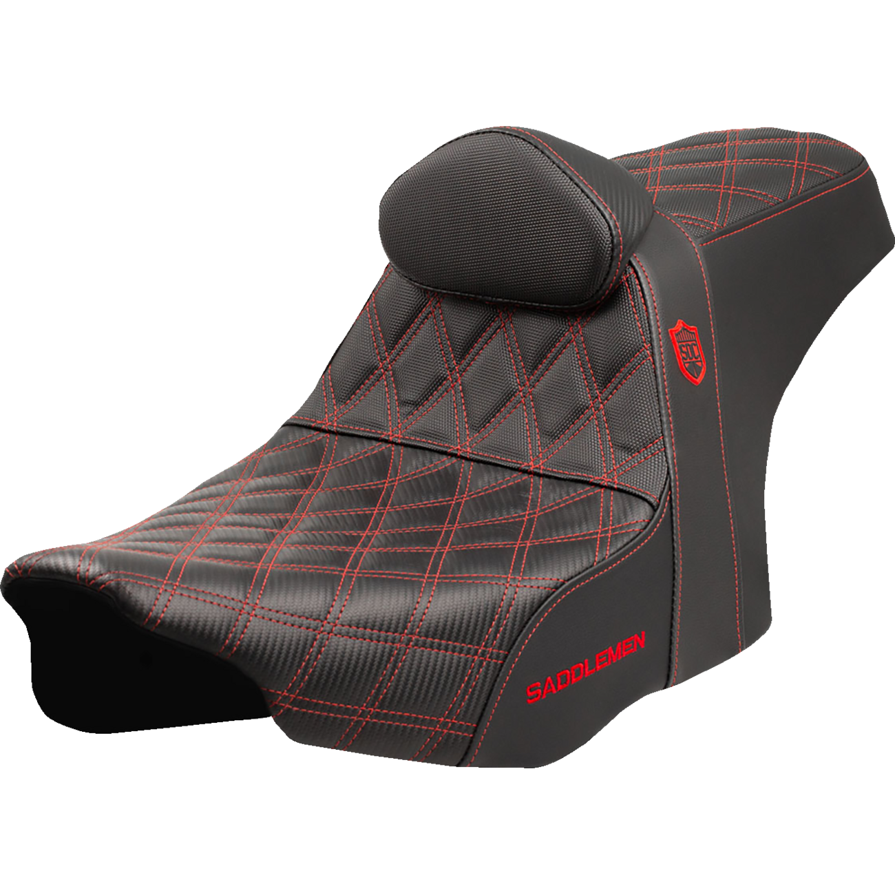 SADDLEMEN バイクシート 黒/赤 ダイヤモンドキルティング SADDLEMEN Pro Series SDC Performance Grip Seat SC82307DB4 08012010