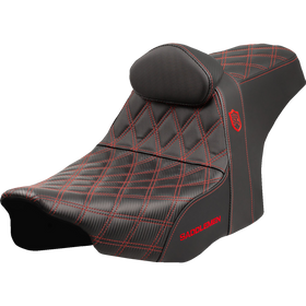 Saddlemen Pro Series Sdc Performance Seat Red Stitching w/ Backrest FLT/FLH '23-'25