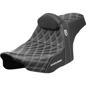 Saddlemen Pro Series Sdc Performance Seat White Stitching w/ Backrest FLT/FLH '23-'25