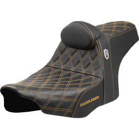 Saddlemen Pro Series Sdc Performance Seat Gold Stitching w/ Backrest FLT/FLH '23-'25