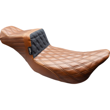 Le Pera Tailwhip Daddy Long Legs Seat Brown Black Double Diamond Stitch FLT/FLH '08-'23