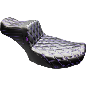 Le Pera Tailwhip Daddy Long Legs Seat Black Purple Double Diamond Stitch FLT/FLH '24-'25