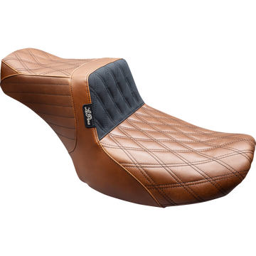 Le Pera Tailwhip Seat Brown Double Diamond Black Stitch FLT/FLH '24-'25