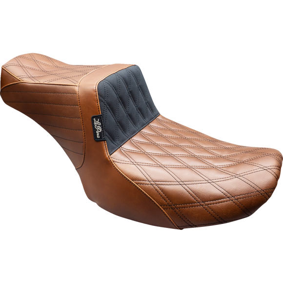 Le Pera Tailwhip Seat Brown Double Diamond Black Stitch FLT/FLH '24-'25