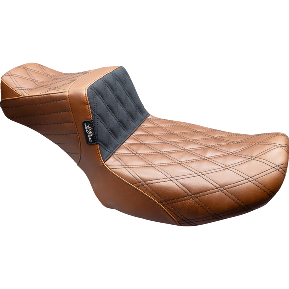Le Pera Tailwhip Daddy Long Legs Seat Brown Black Double Diamond Stitch FLT/FLH '24-'25