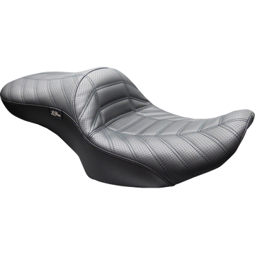 Le Pera Maverick Seat Without Backrest Indy Stitch Black FLH/FLT '23-'26