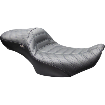 Le Pera Maverick Daddy Long Legs Seat Without Backrest Black Indy Stitch FLH/FLT '23-'26