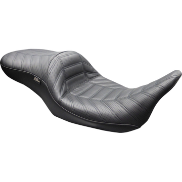 Le Pera Maverick Seat Without Backrest Indy Stitch Black FLT/FLH '08-'25