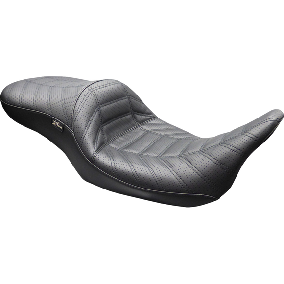 Le Pera Maverick Seat Without Backrest Indy Stitch Black FLT/FLH '08-'25
