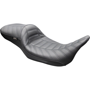 Le Pera Maverick Daddy Long Legs Seat Without Backrest Black Indy Stitch FLH/FLT '08-'23