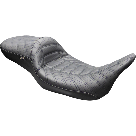 Le Pera Maverick Daddy Long Legs Seat Without Backrest Black Indy Stitch FLH/FLT '08-'23