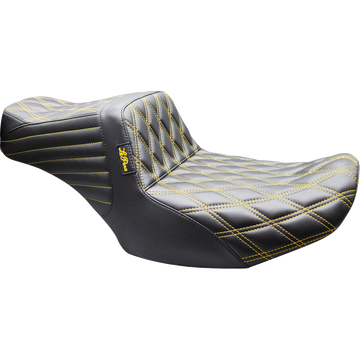 Le Pera Tailwhip Seat Double Diamond Gold Stitch FLH/FLT '23-'26