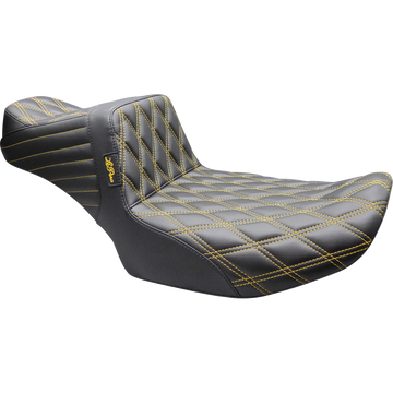Le Pera Tailwhip Daddy Long Legs Seat Double Diamond Gold Stitch FLT/FLH '23-'26
