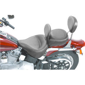 MUSTANG - WIDE STYLE SOLO SEAT WITH REMOVABLE BACKREST - BLACK, VINTAGE - '00-05 SOFTAIL