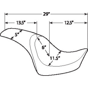 DRAG - PREDATOR 2-UP SEAT - SMOOTH, SOLAR REFLECTIVE LEATHER - '00-07 FXSTD