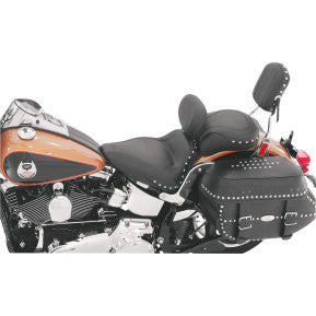 MUSTANG - SPORT SOLO SEAT WITH BACKREST - STUDDED - '00-17 SOFTAIL - 0