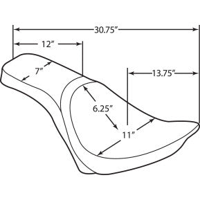 DRAG - PREDATOR 2-UP SEAT - SMOOTH - '00-17 SOFTAIL