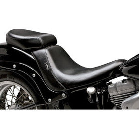 LE PERA - BARE BONES SERIES WIDE PILLION PAD - BLACK, SMOOTH - '06-17 SOFTAIL