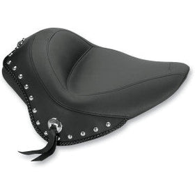 MUSTANG - WIDE VINTAGE SOLO SEAT - STUDDED - '11-17 FXS, FLS, & FLSS