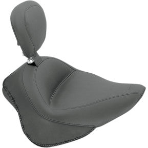 MUSTANG - WIDE STYLE SOLO SEAT WITH REMOVABLE BACKREST - BLACK, VINTAGE - '11-17 FXS, FLS, & FLSS