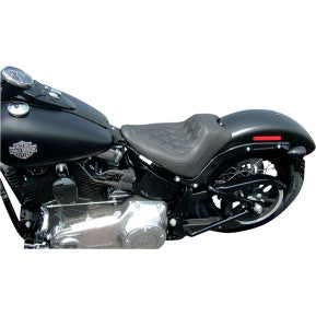 MUSTANG - WIDE TIPPER FRONT SOLO SEAT - BLACK, DIAMOND STITCH - '11-17 FXS, FLS, & FLSS