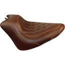 MUSTANG - WIDE TRIPPER SOLO SEAT - BROWN, DIAMOND STITCH - '11-17 FXS, FLS, & FLSS-1