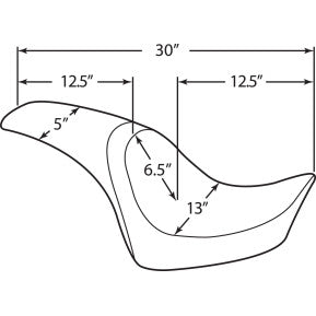DRAG - PREDATOR 2-UP SEAT - SMOOTH, SOLAR REFLECTIVE LEATHER - '11-17 FXS & FLS