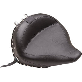 MUSTANG - WIDE STYLE SOLO SEAT WITH REMOVABLE BACKREST - STUDDED - '05-17 FLSTN & EFI FLSTNI