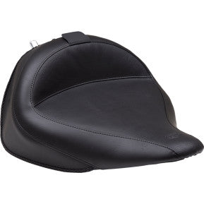 MUSTANG - WIDE STYLE SOLO SEAT WITH REMOVABLE BACKREST - BLACK, VINTAGE - '05-17 FLSTN & EFI FLSTNI