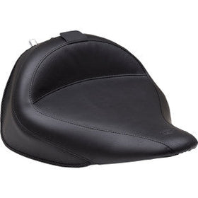 MUSTANG - WIDE STYLE SOLO SEAT WITH REMOVABLE BACKREST - BLACK, VINTAGE - '05-17 FLSTN & EFI FLSTNI