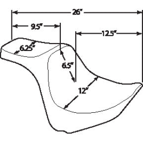 DRAG - PREDATOR III SEAT - DOUBLE DIAMOND, RED THREAD - FXFB