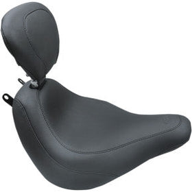 MUSTANG - WIDE TRIPPER SOLO SEAT - W/ DRIVERS BACKREST - BLACK, VINTAGE - '18-20 FLDE, FLHC, & FLHCS