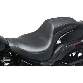 MUSTANG - WIDE TRIPPER FRONT SEAT - WITH BACKREST - BLACK, DIAMOND STITCH - '18-20 FLDE, FLHC, & FLHCS