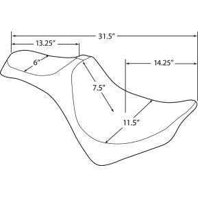 DRAG - PREDATOR III SEAT - SMOOTH - '18-21 SOFTAIL