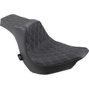 DRAG - PREDATOR III SEAT - DOUBLE DIAMOND, SILVER THREAD - '18-20 SOFTAIL