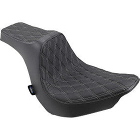 DRAG - PREDATOR III SEAT - DOUBLE DIAMOND, SILVER THREAD - '18-20 SOFTAIL