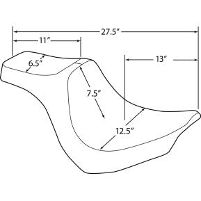 DRAG - PREDATOR III SEAT - DOUBLE DIAMOND, SILVER THREAD - '18-20 SOFTAIL