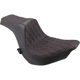 DRAG - PREDATOR III SEAT - DOUBLE DIAMOND, RED THREAD - '18-20 SOFTAIL