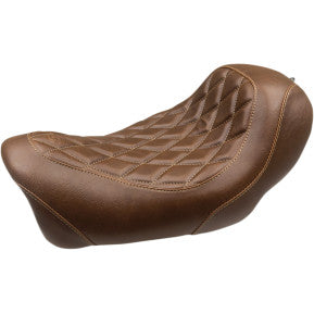 MUSTANG - WIDE TRIPPER SEAT - BROWN, DIAMOND STITCH - '14-17 FXDF