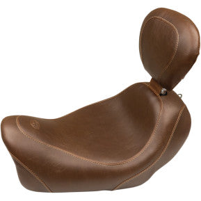 MUSTANG - TRIPPER SOLO SEAT WITH DRIVERS BACKREST - BROWN, SMOOTH - '14-17 FXDF