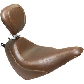 MUSTANG - WIDE TRIPPER FRONT SEAT - WITH BACKREST - BROWN, VINTAGE - '18-20 FLDE, FLHC, & FLHCS