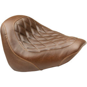 MUSTANG - WIDE TRIPPR SOLO SEAT - BROWN, DIAMOND STITCH - '18-20 FXFB & FXFBS